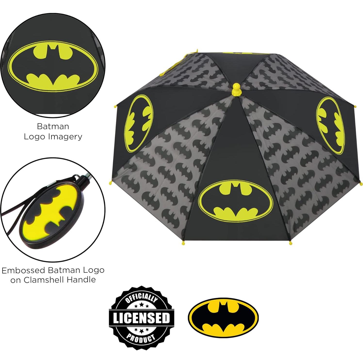 Conjunto Paraguas y Chubasquero DC Comics para Niños 2-7 Años