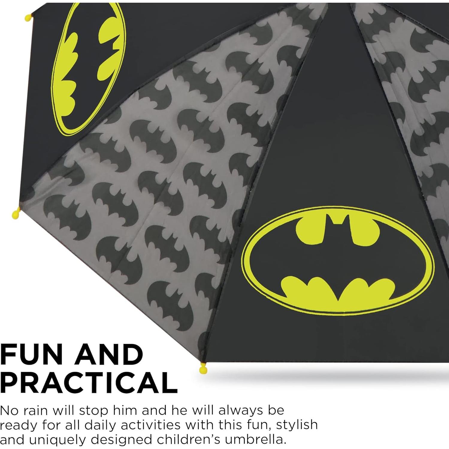 Conjunto Paraguas y Chubasquero DC Comics para Niños 2-7 Años