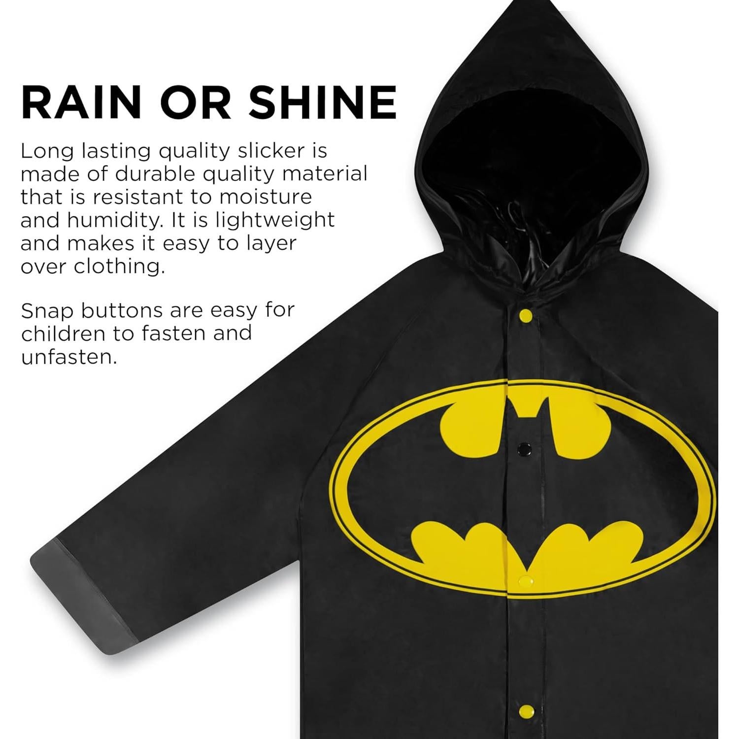 Conjunto Paraguas y Chubasquero DC Comics para Niños 2-7 Años