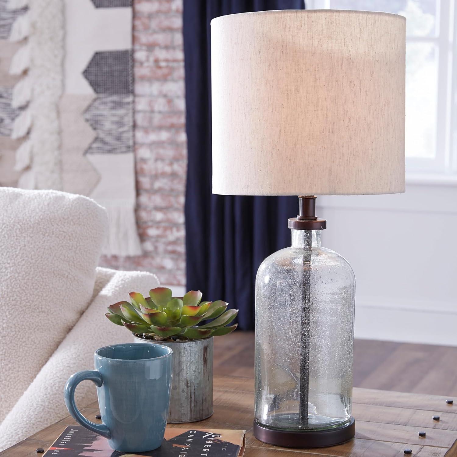 Lámpara de Mesa de Vidrio Sembrado Ashley 57.15 cm Bronce