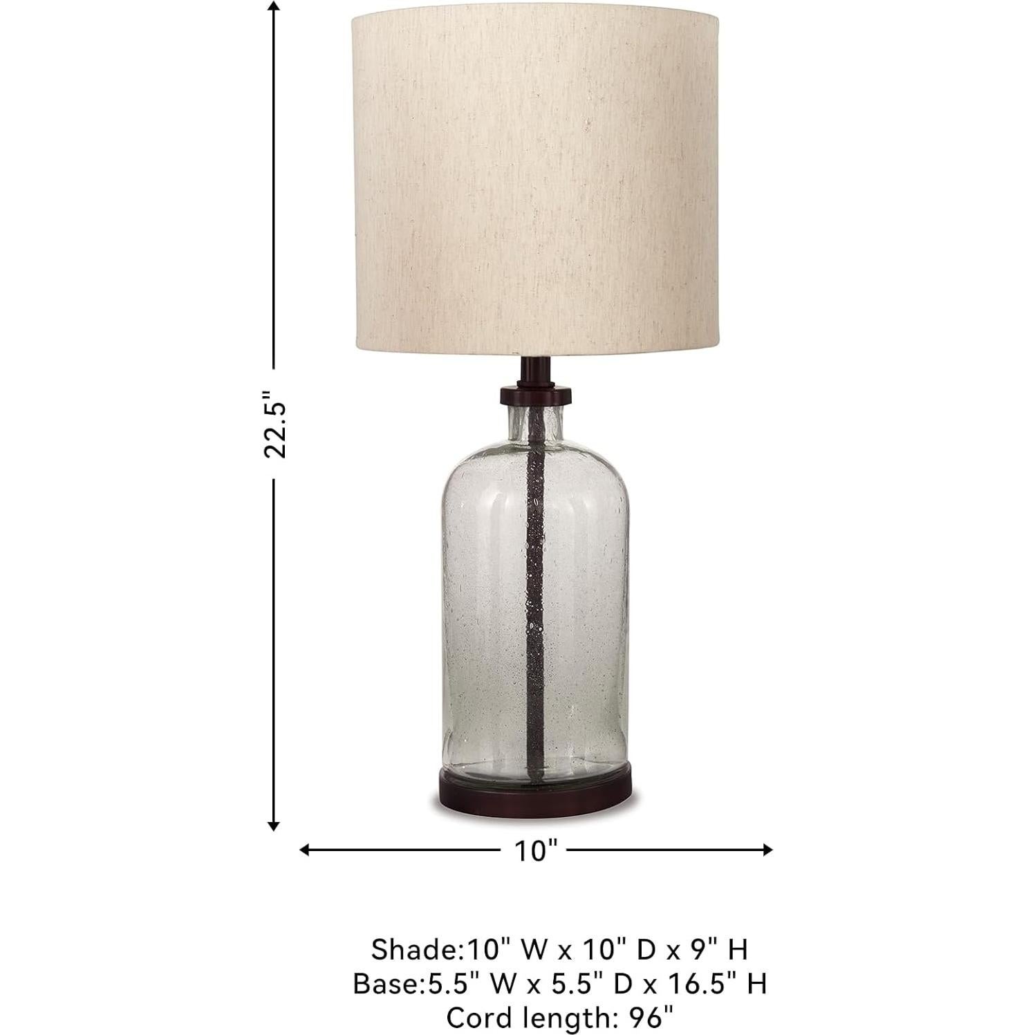 Lámpara de Mesa de Vidrio Sembrado Ashley 57.15 cm Bronce