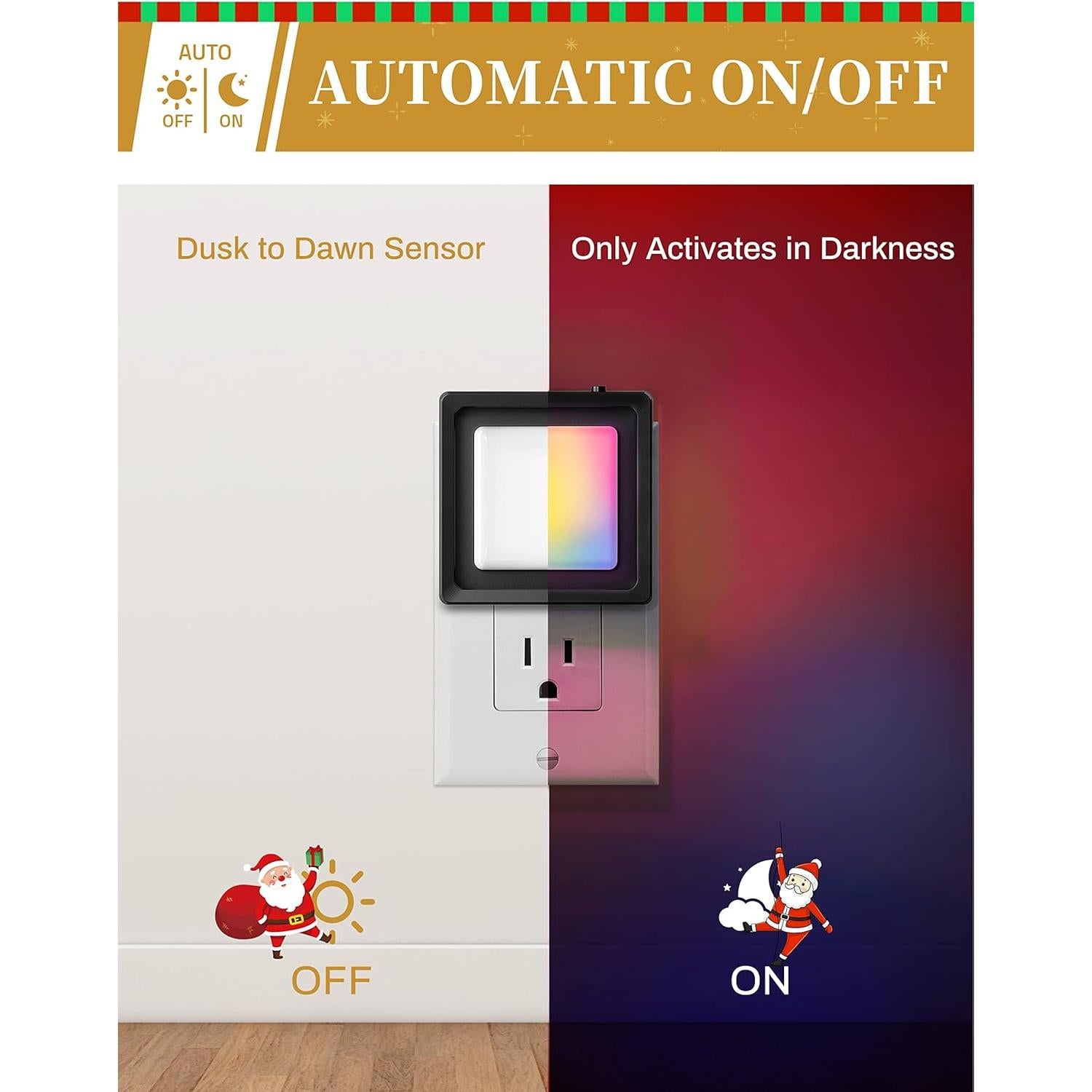 Luz Nocturna Cambiante de Color DORESshop - 2 Piezas