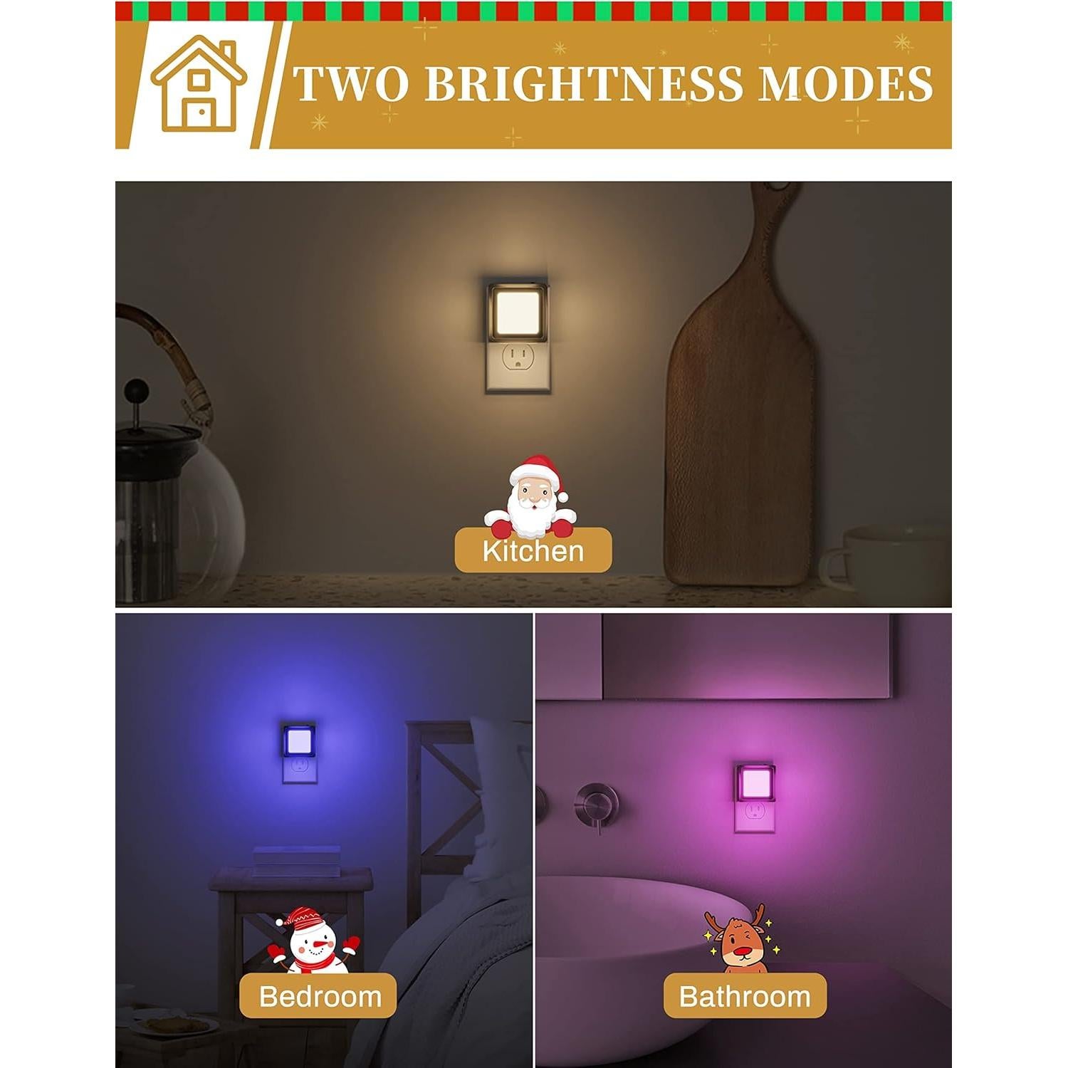 Luz Nocturna Cambiante de Color DORESshop - 2 Piezas