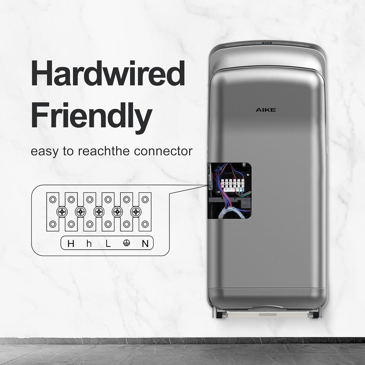 Secador de manos vertical AIKE AK2005H con filtro HEPA 1850W