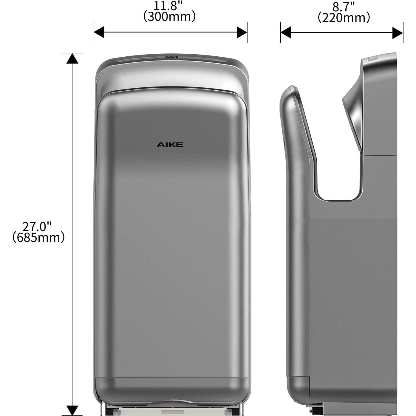 Secador de manos vertical AIKE AK2005H con filtro HEPA 1850W