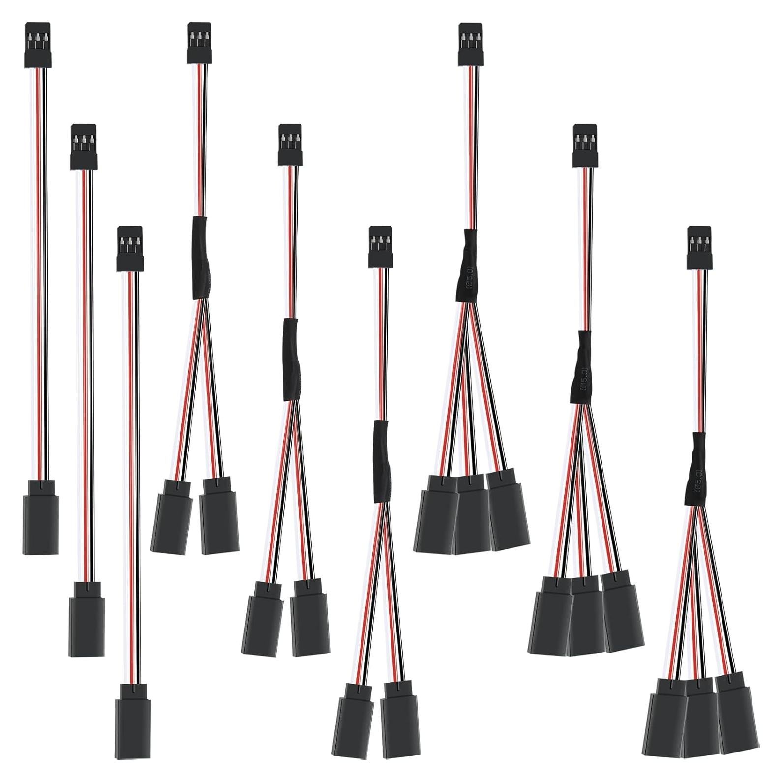 Conector Y 9 Piezas Eccliy 15 cm Macho a Hembra Servo