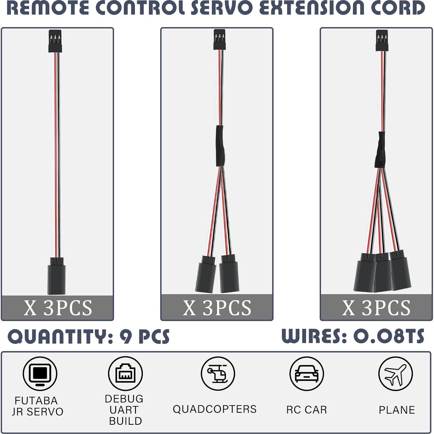 Conector Y 9 Piezas Eccliy 15 cm Macho a Hembra Servo