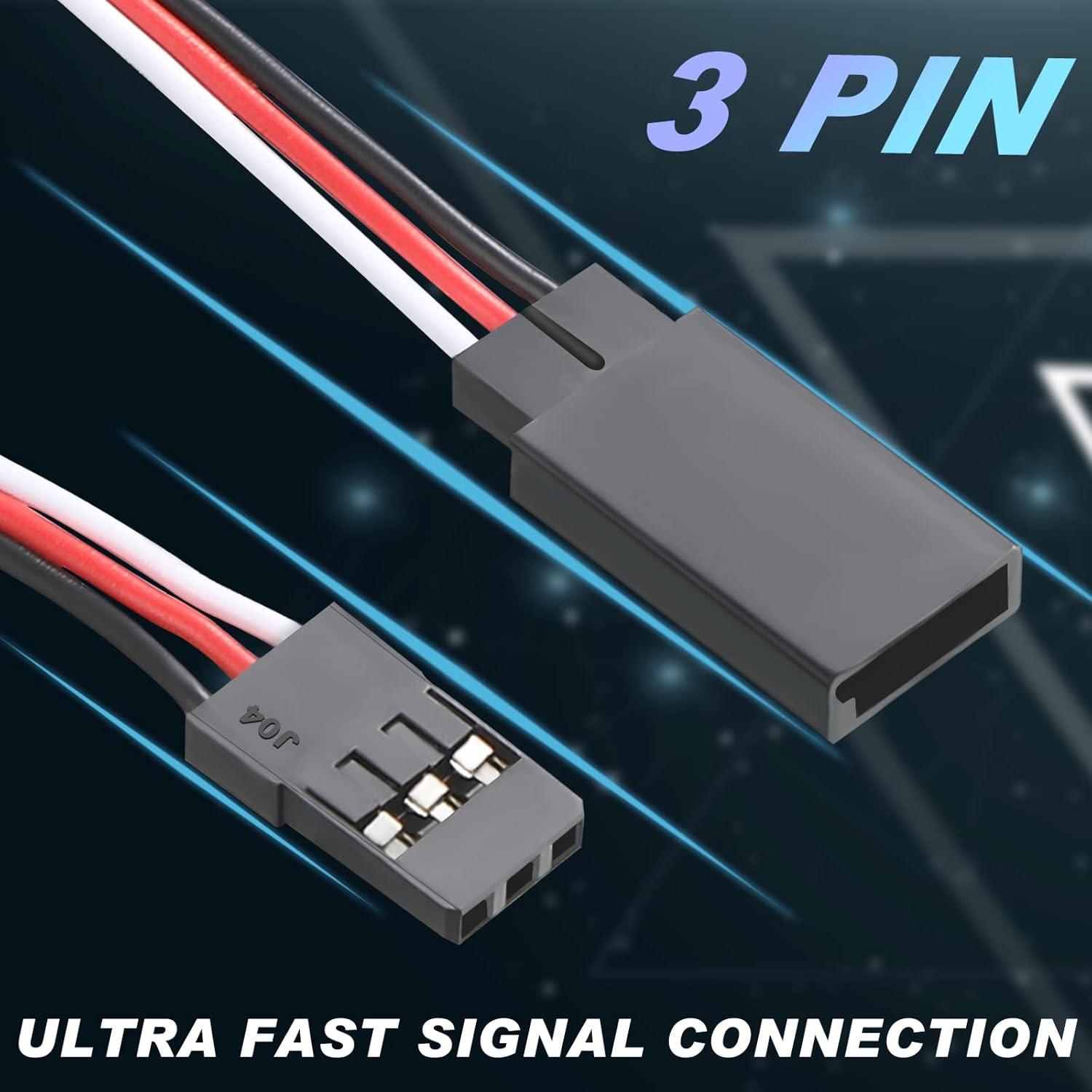 Conector Y 9 Piezas Eccliy 15 cm Macho a Hembra Servo