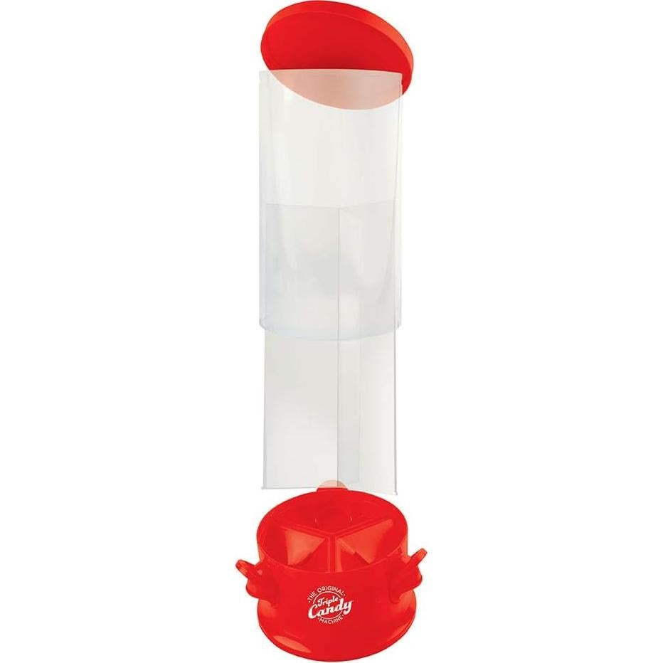 Dispensador de Caramelos Jobar, Triple, Rojo, 600 ml