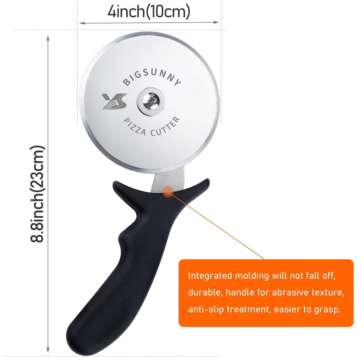 Cortador de Pizza MSY BIGSUNNY 10cm Acero Inoxidable Afilado