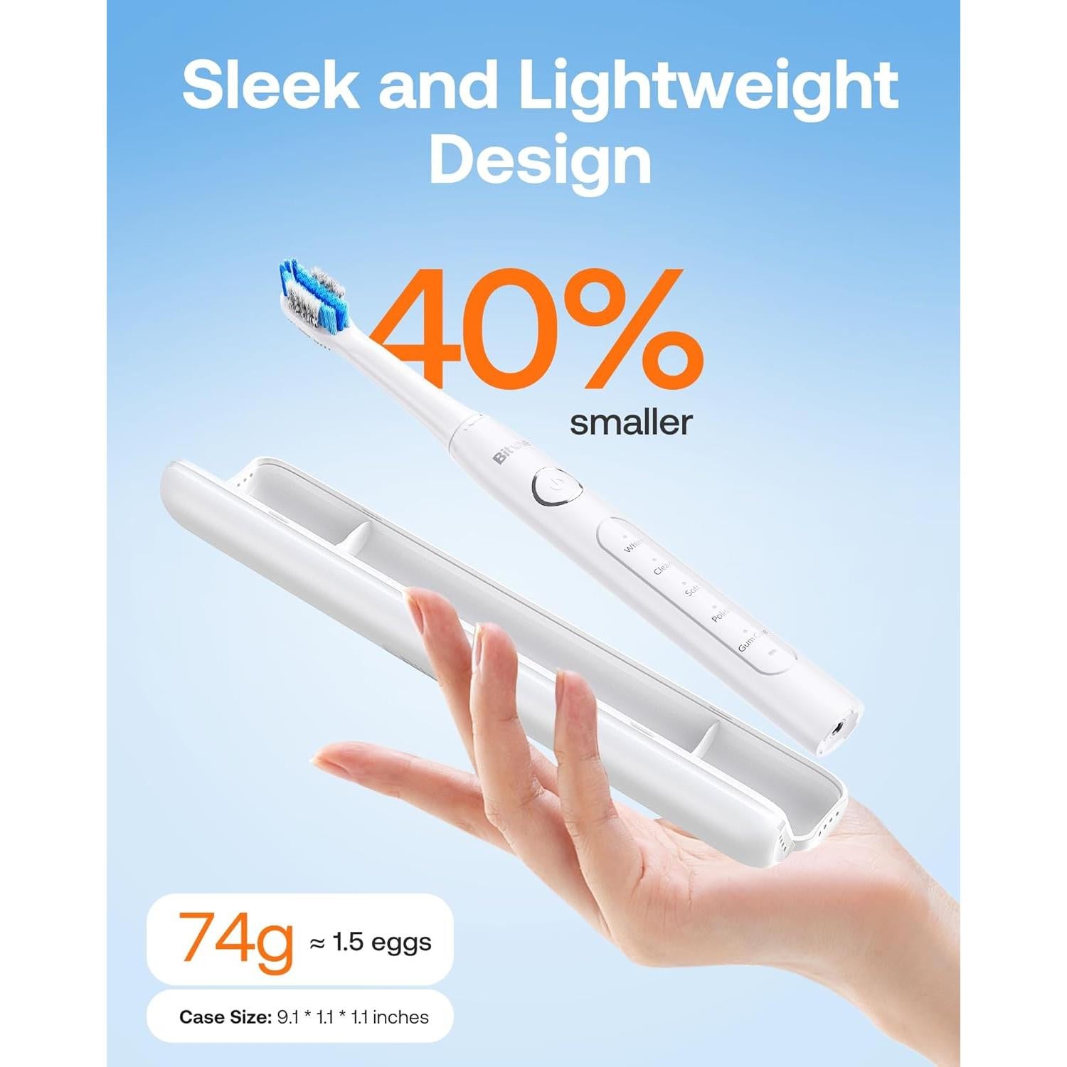 Cepillo de Dientes Eléctrico Bitvae H1D2 Ultrasónico 5 Modos