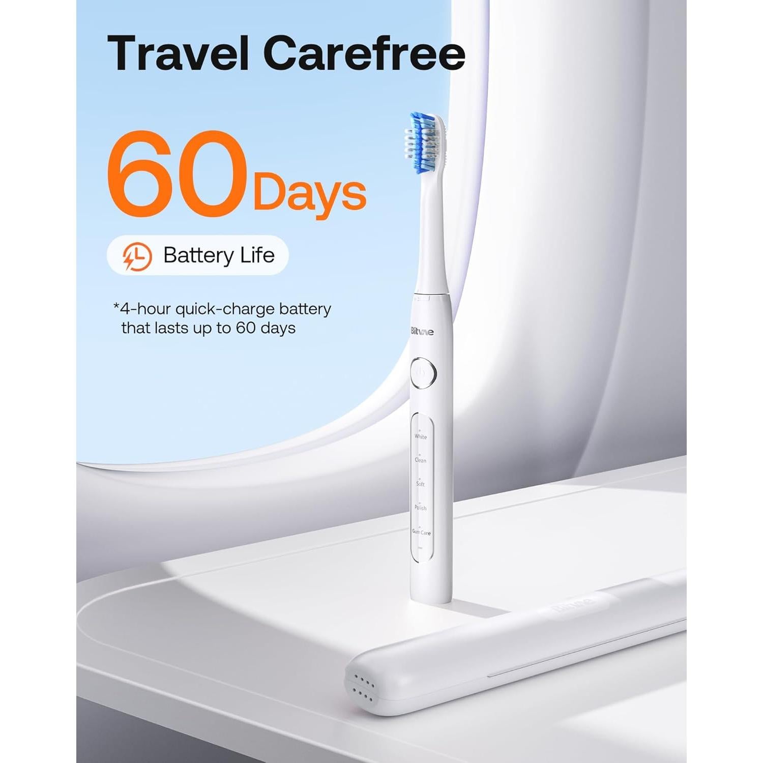 Cepillo de Dientes Eléctrico Bitvae H1D2 Ultrasónico 5 Modos