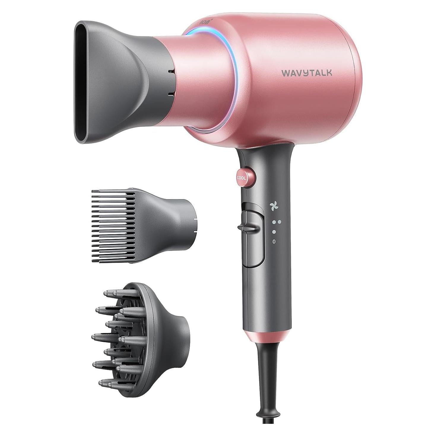 Secador de Pelo Wavytalk 1875W Iónico con Difusor y Accesorios