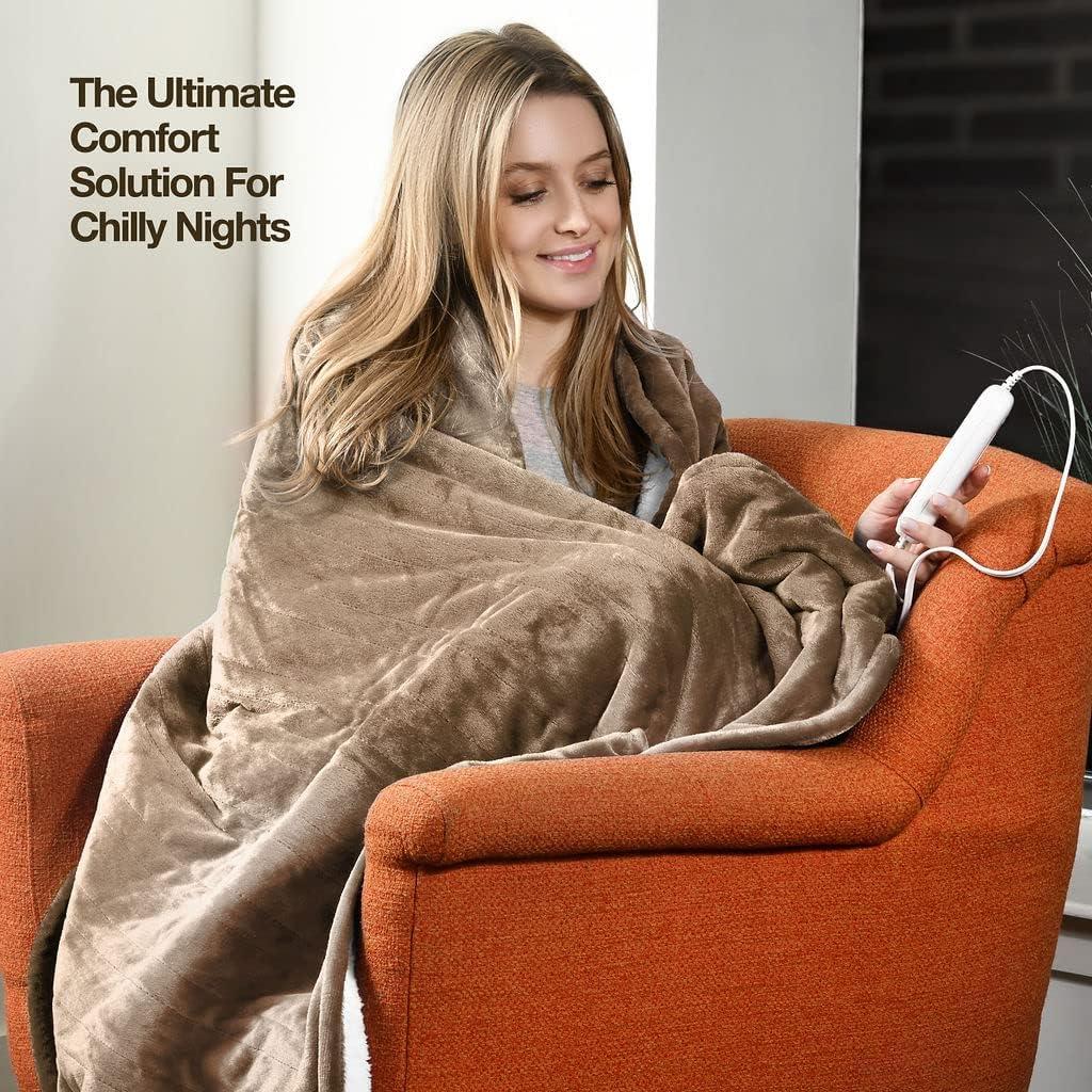 Manta Térmica Eléctrica Medical King 127x152 cm Beige