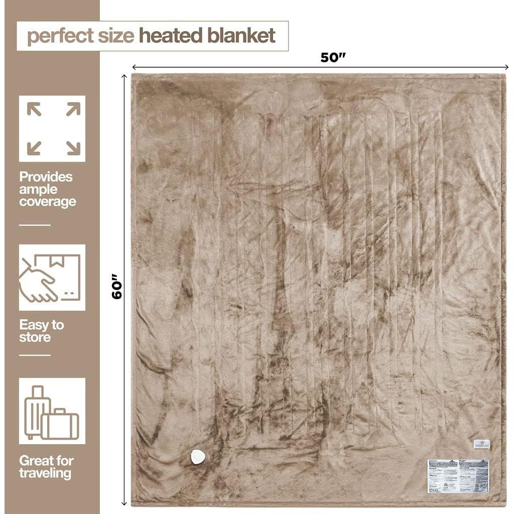 Manta Térmica Eléctrica Medical King 127x152 cm Beige