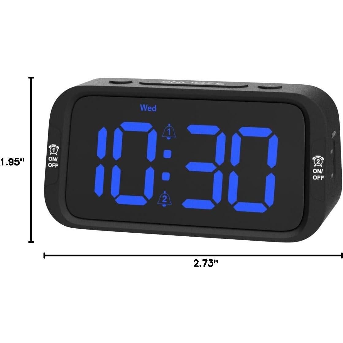 Reloj Despertador Digital Odokee UE-218 Azul con Cargador USB