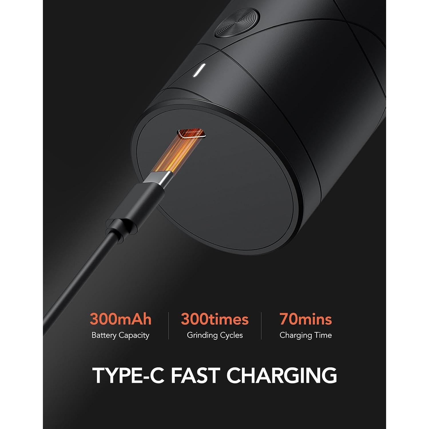 Molinillos Eléctricos de Sal y Pimienta FORLIM, Recargables USB, 2 Pzs