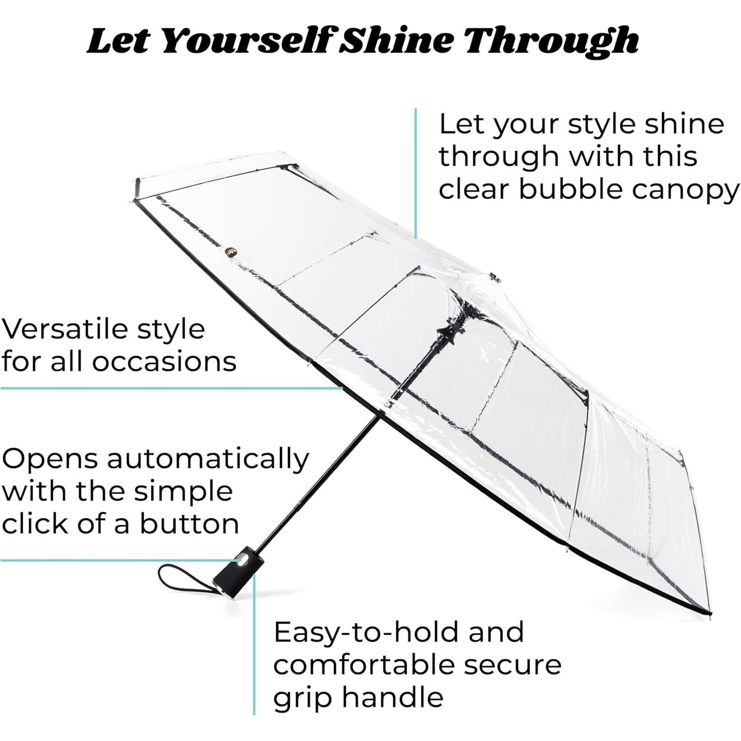 Paraguas Plegable Totes Automático Claro 106 cm Unisex