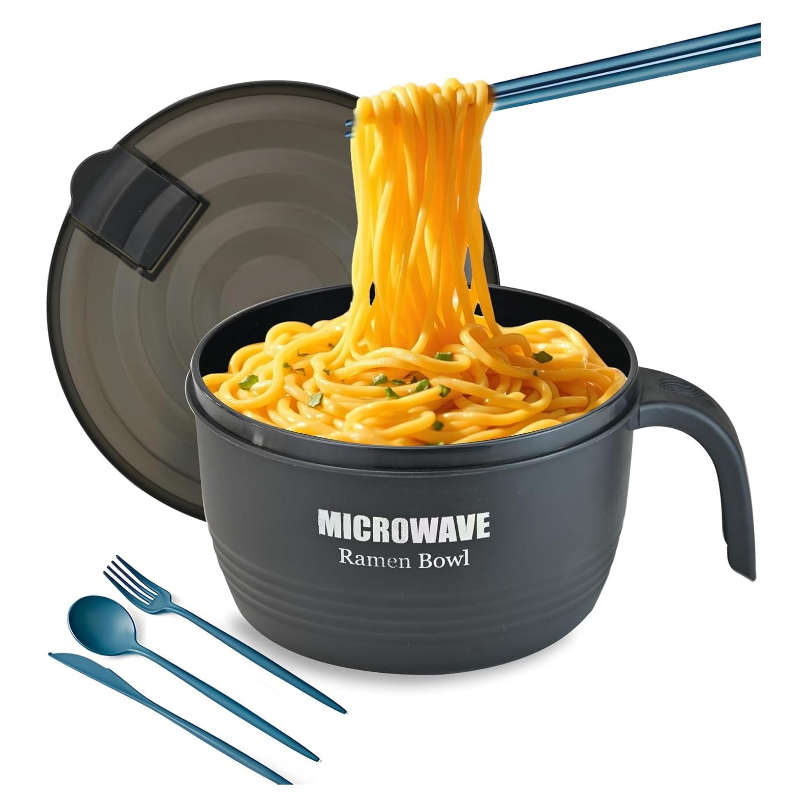 Tazón de Ramen Grande Layron 1.27 L Microondas Negro