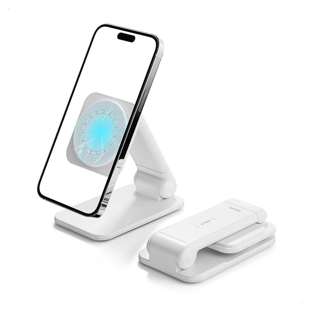Soporte Magnético Plegable iWALK para iPhone 12-15 - Blanco
