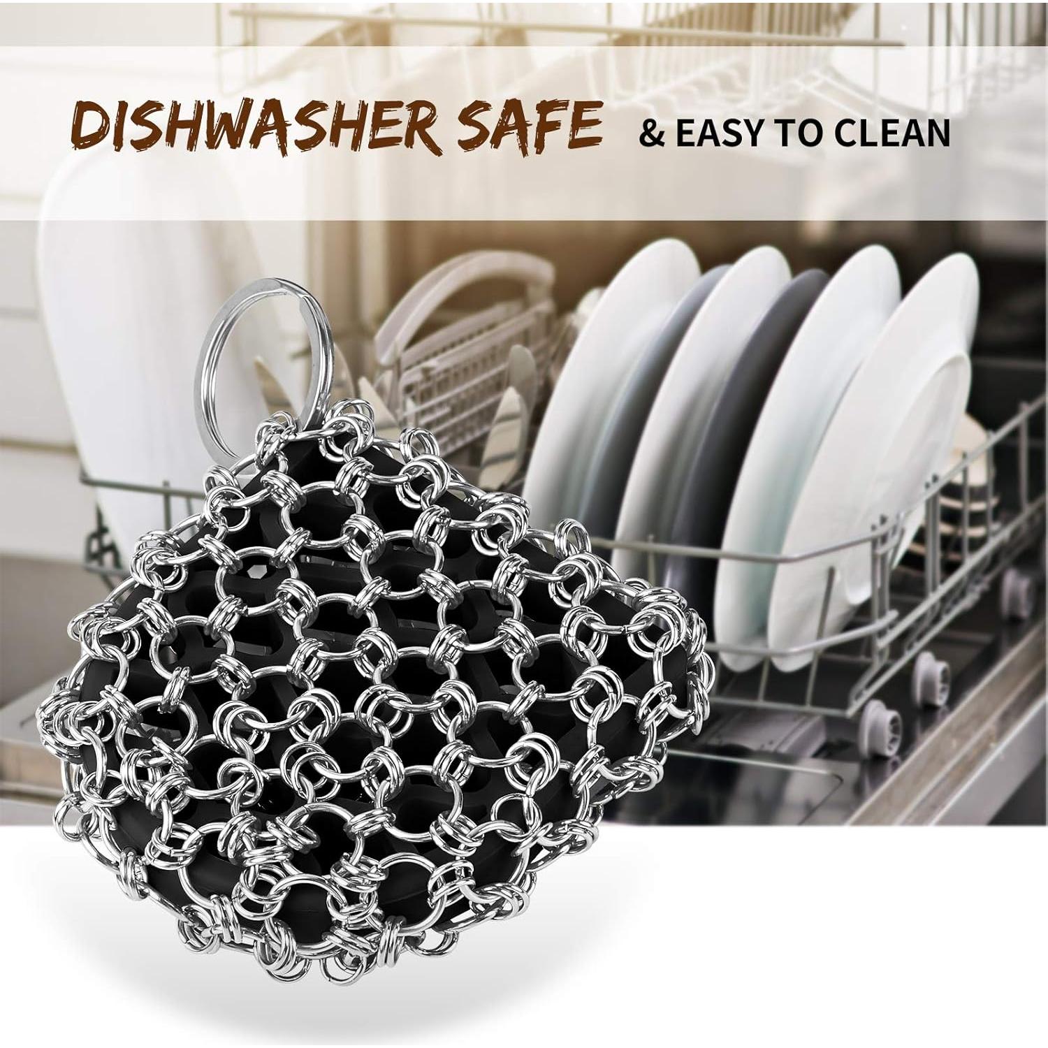 Kit de limpieza de hierro fundido Herda 4 piezas - Fregador y raspadores