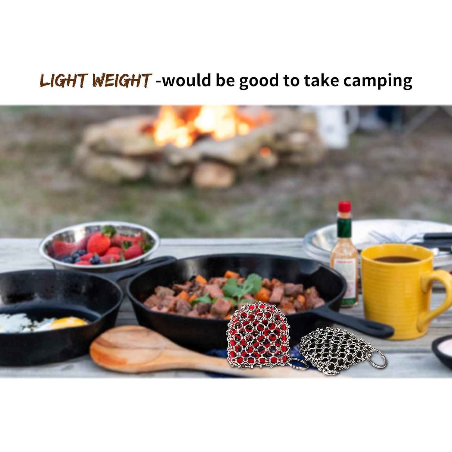 Kit de limpieza de hierro fundido Herda 4 piezas - Fregador y raspadores