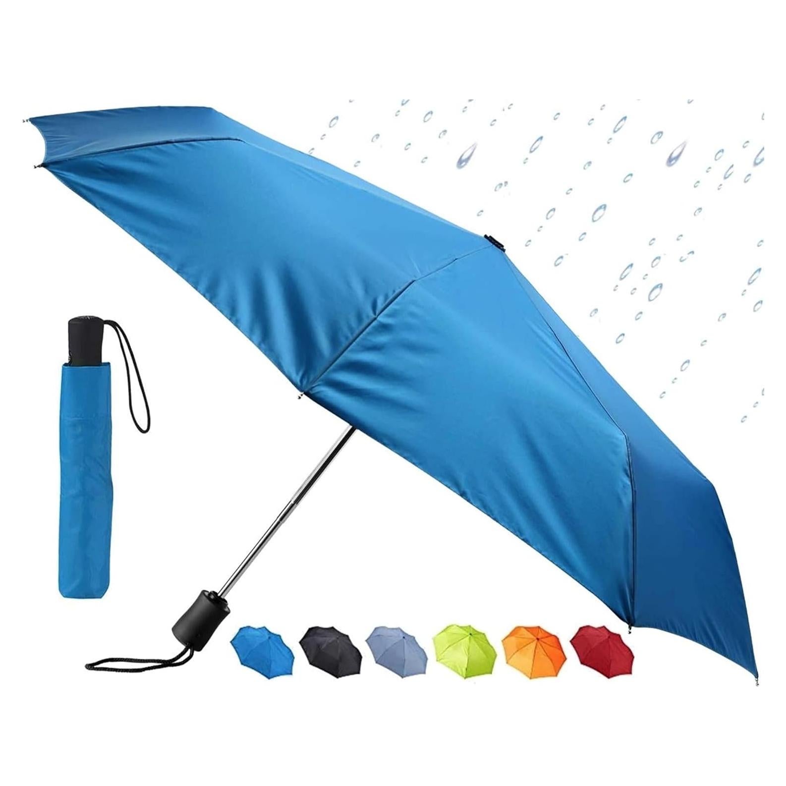 Paraguas Lewis N. Clark Automático Verde Azulado 96,5 cm