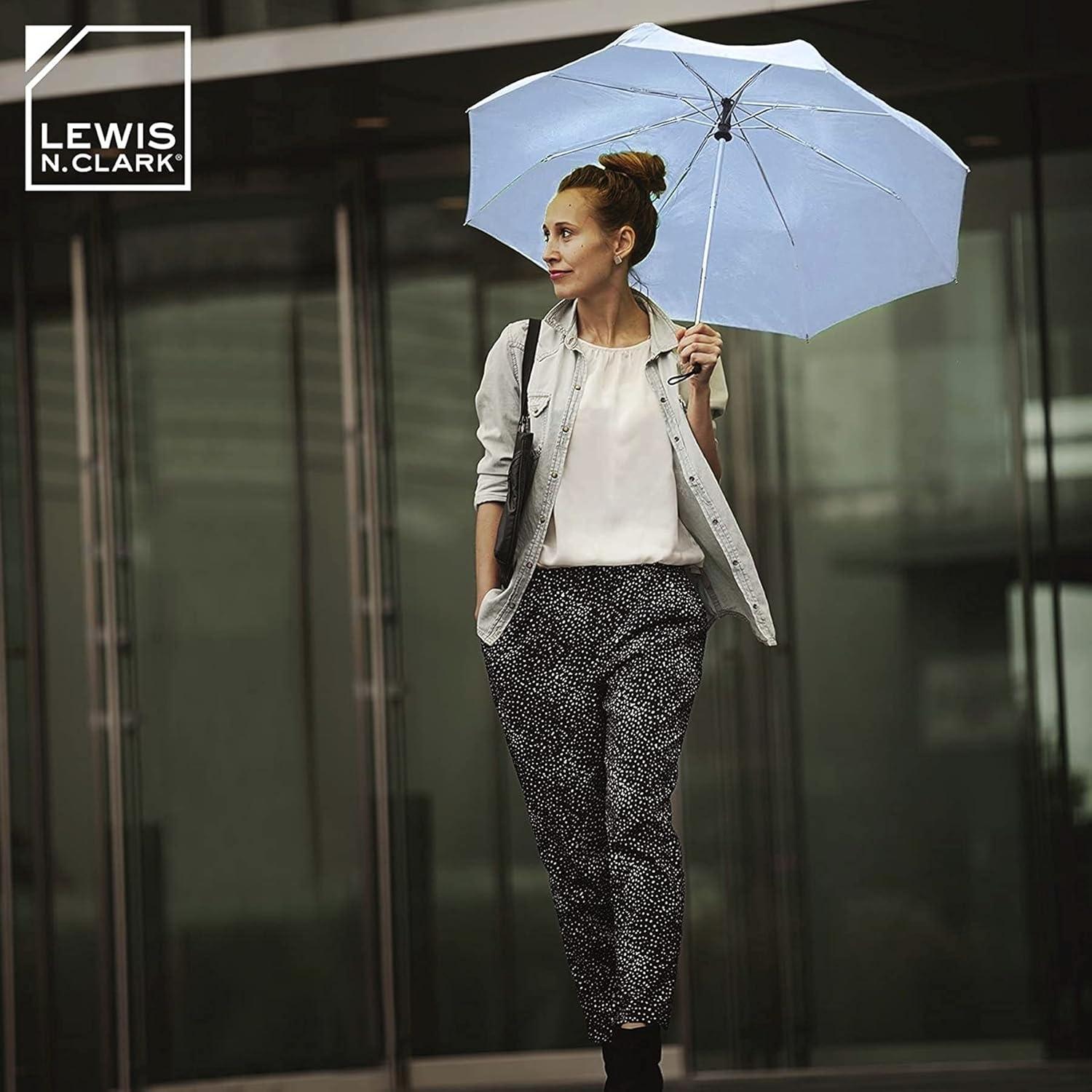 Paraguas Lewis N. Clark Automático Verde Azulado 96,5 cm