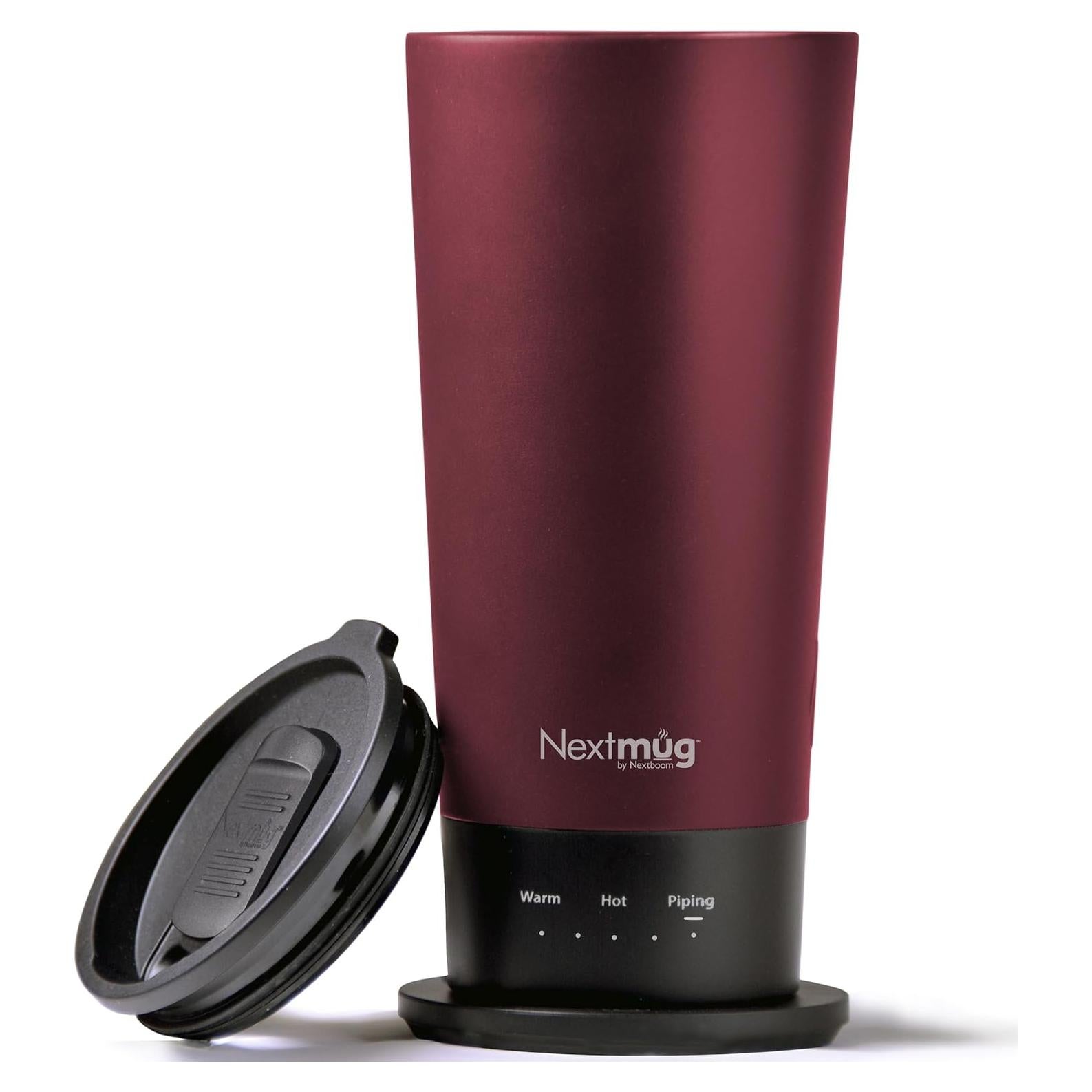 Taza de viaje autocalentable Nextmug Go 473 ml Burdeos