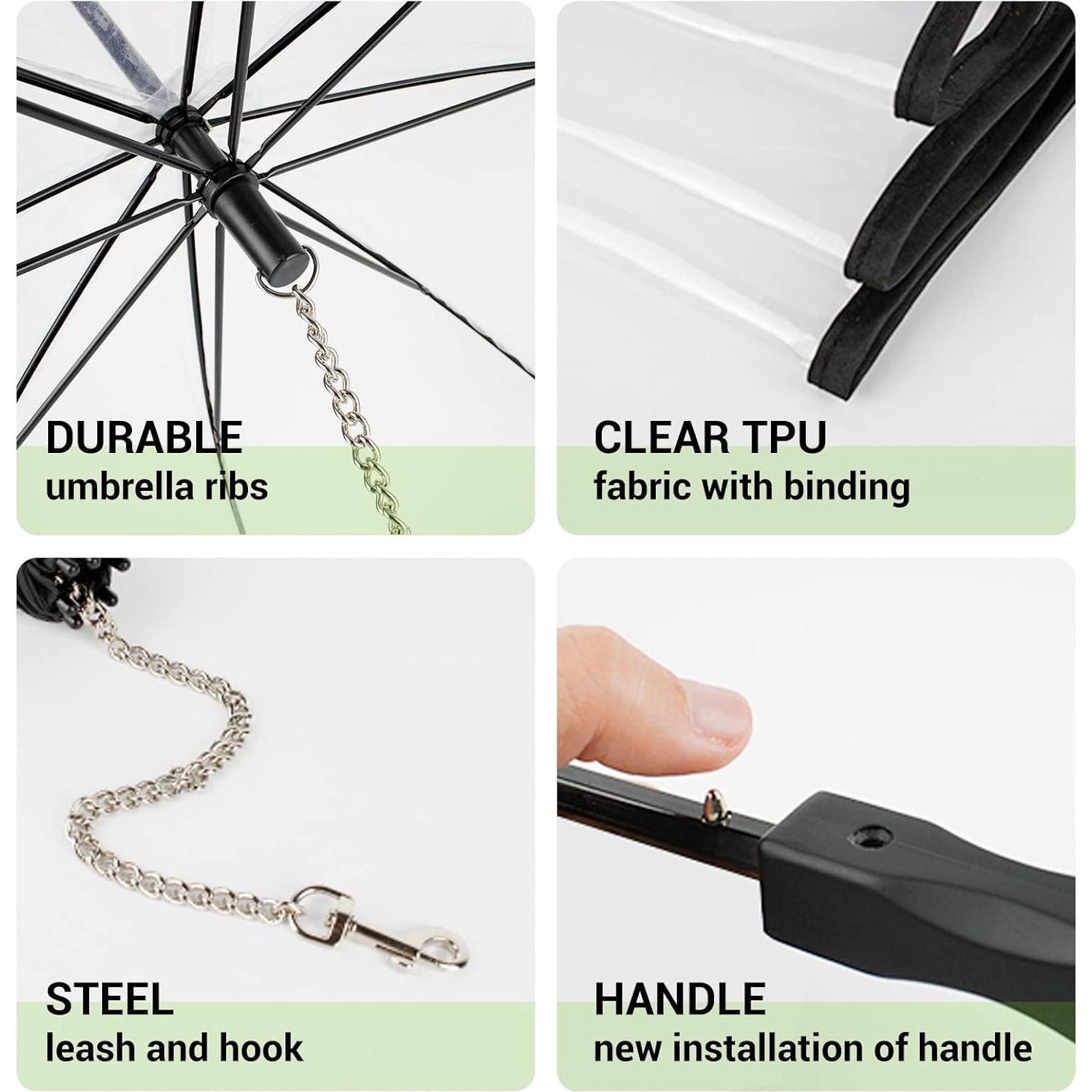 Paraguas para Perros Lesypet con Correa 31 cm y 71.9 cm