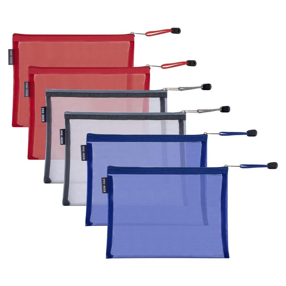 HRX Paquete 6 Bolsas Cosméticas Malla Nylon A5 Organizador