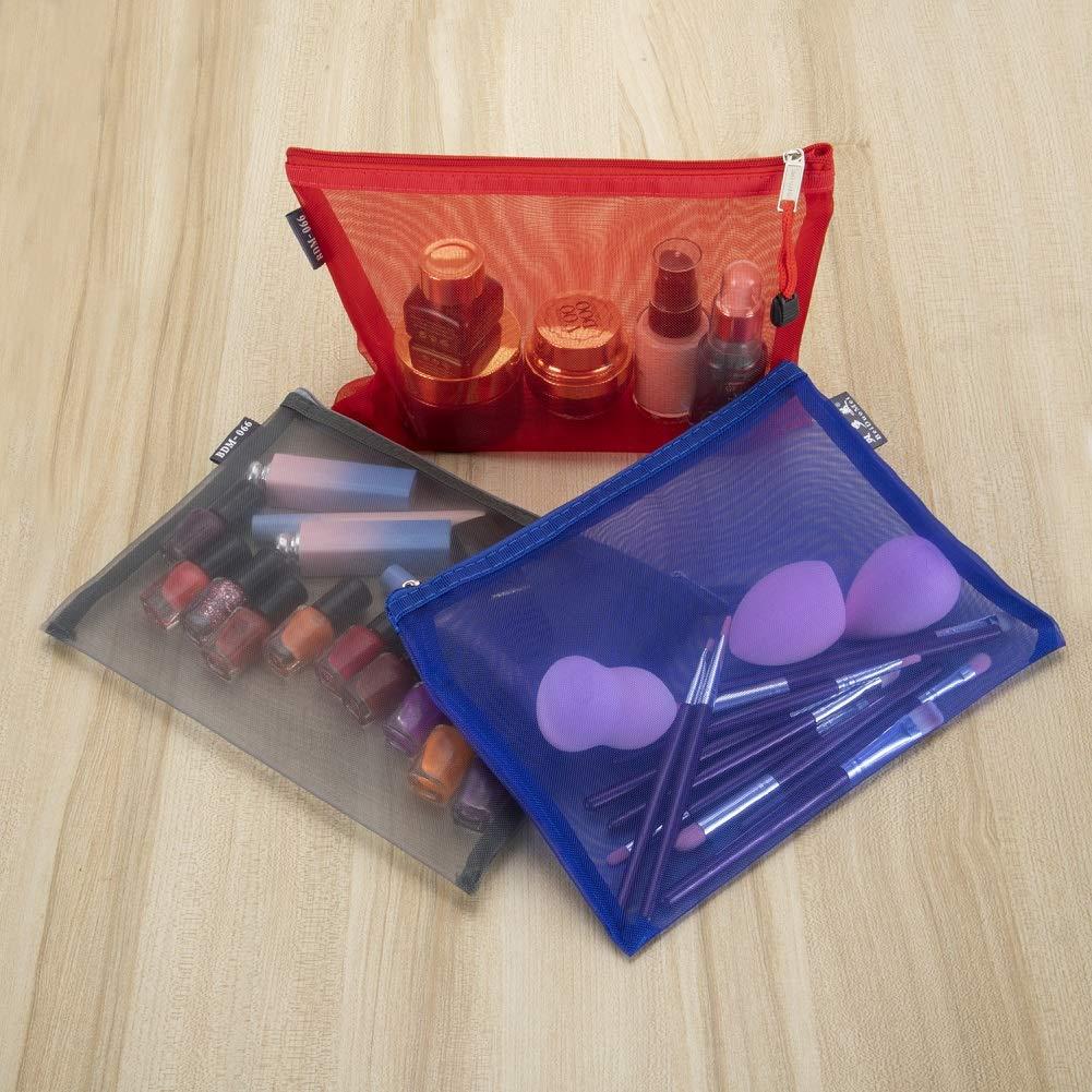 HRX Paquete 6 Bolsas Cosméticas Malla Nylon A5 Organizador