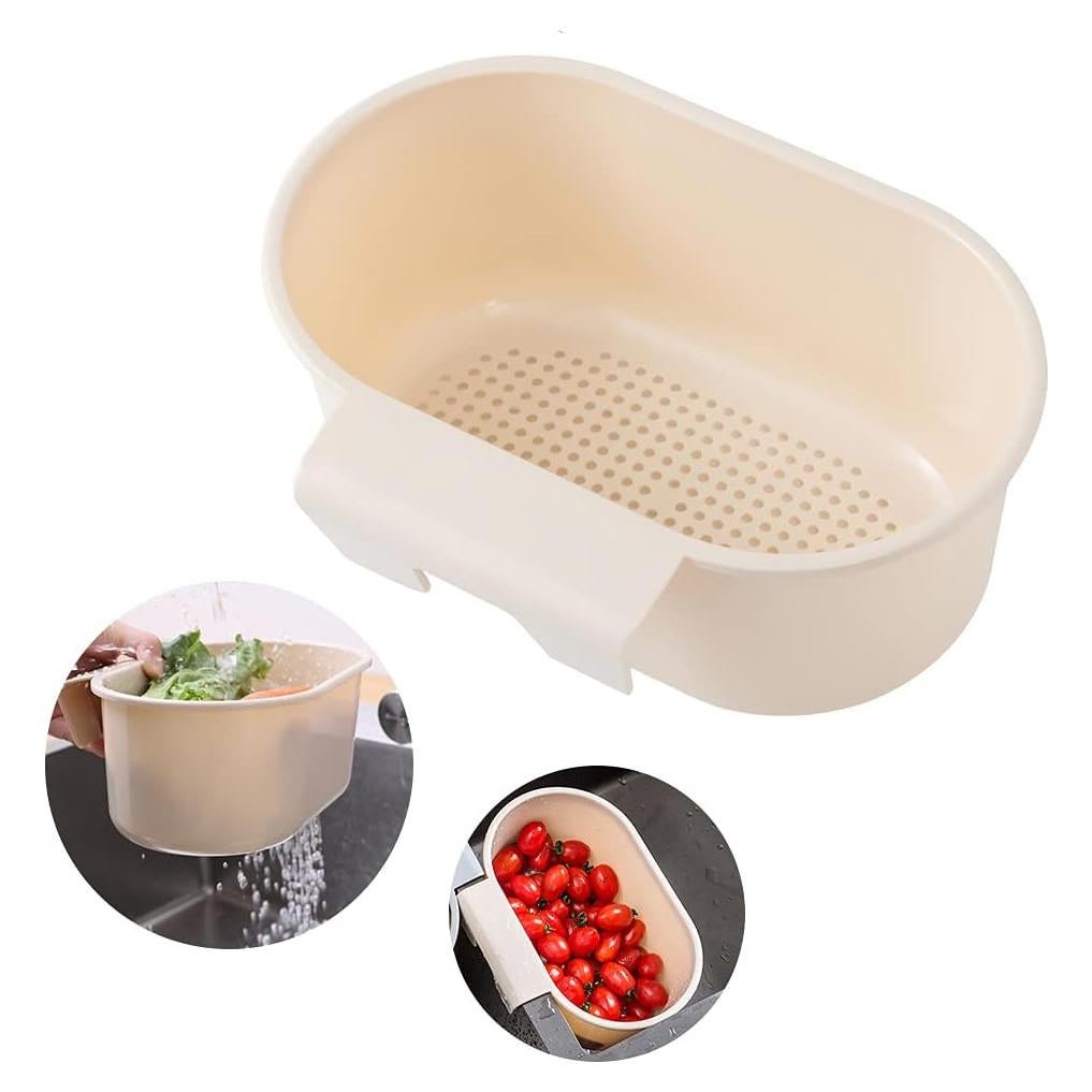 Canasta de desagüe para fregadero tchrules beige 24.2x16.6 cm