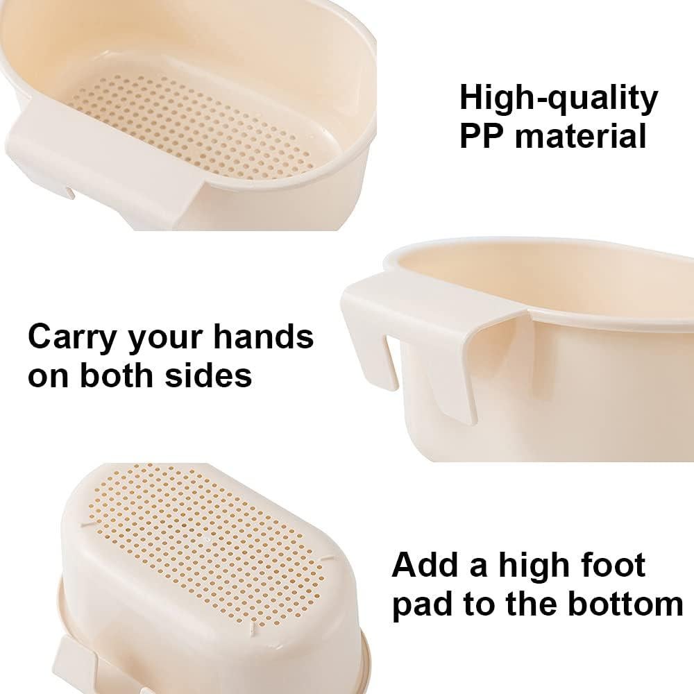 Canasta de desagüe para fregadero tchrules beige 24.2x16.6 cm