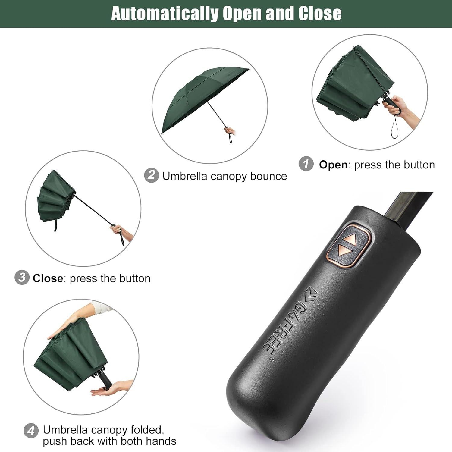 Paraguas de Golf G4Free 54 cm Compacto Automático Doble Dosel