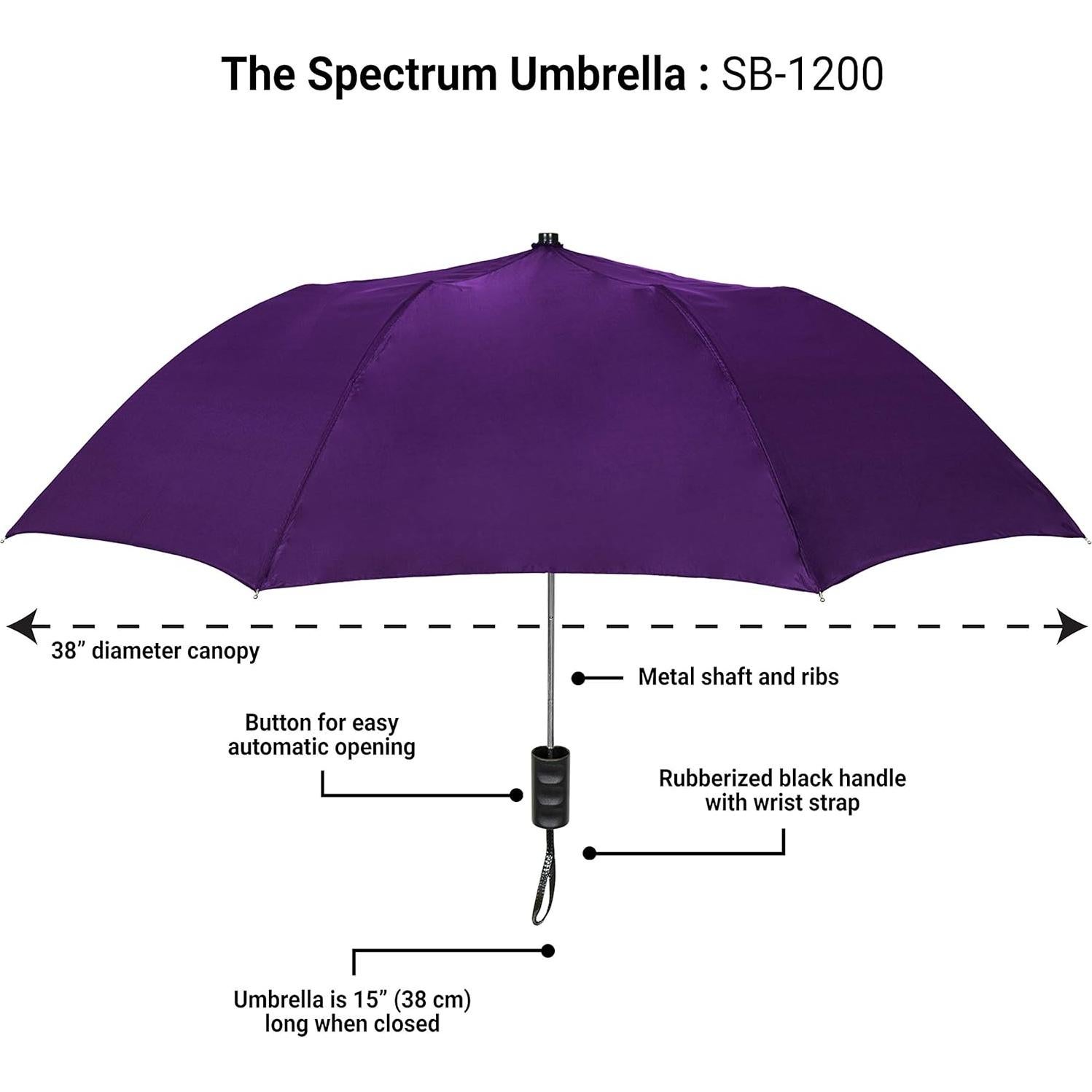 Paraguas Automático STROMBERGBRAND Morado 106 cm Compacto