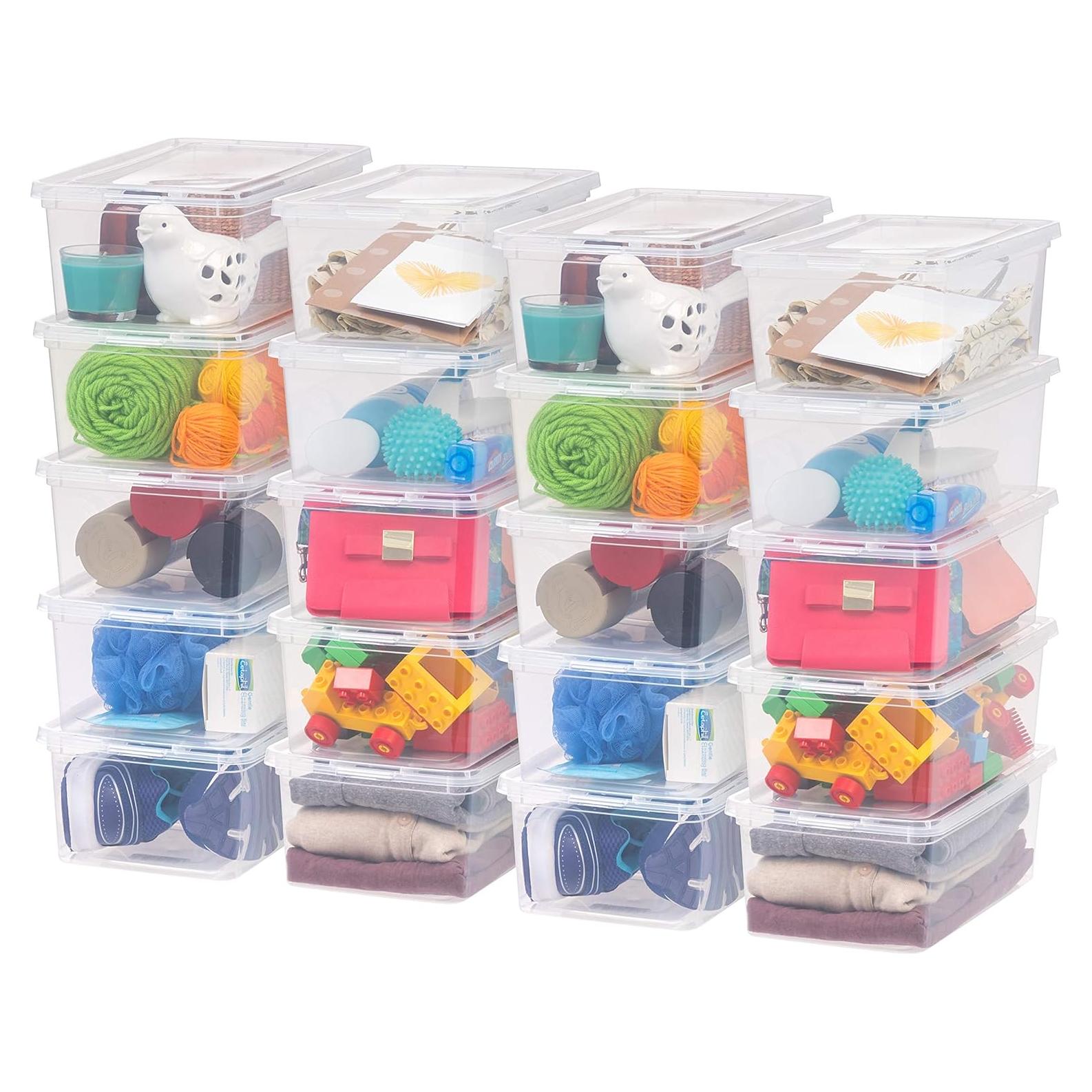 Cajas de Almacenamiento IRIS USA 20-Pack 6 Qt Transparentes