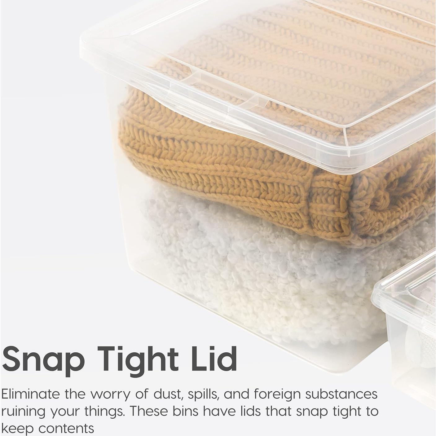 Cajas de Almacenamiento IRIS USA 20-Pack 6 Qt Transparentes