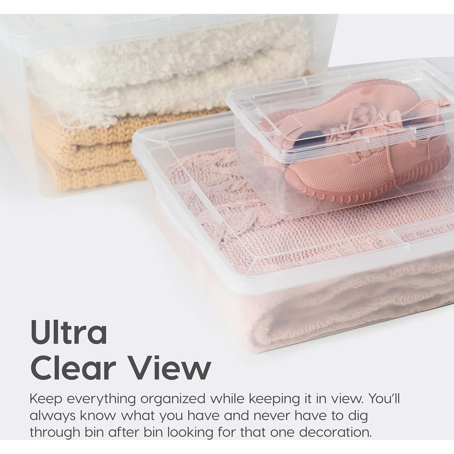 Cajas de Almacenamiento IRIS USA 20-Pack 6 Qt Transparentes