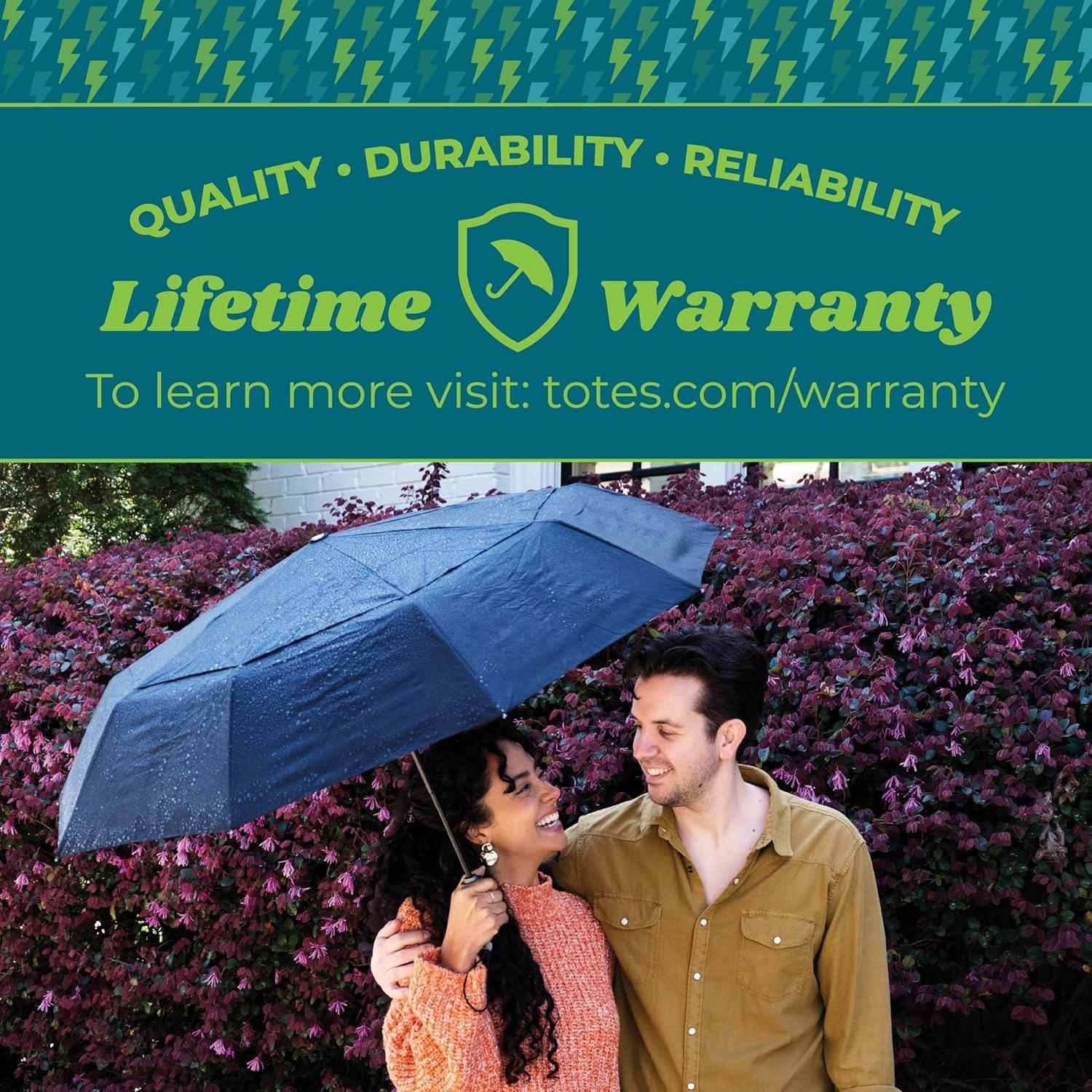 Paraguas Plegable Totes Ultimate Automático Negro 109 cm