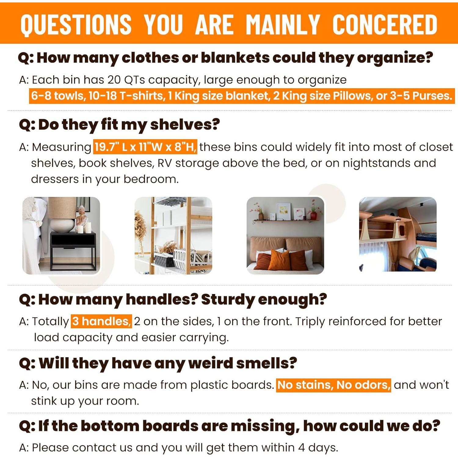 Organizadores de Closet Extra Grande Criusia 4 Paquete Gris