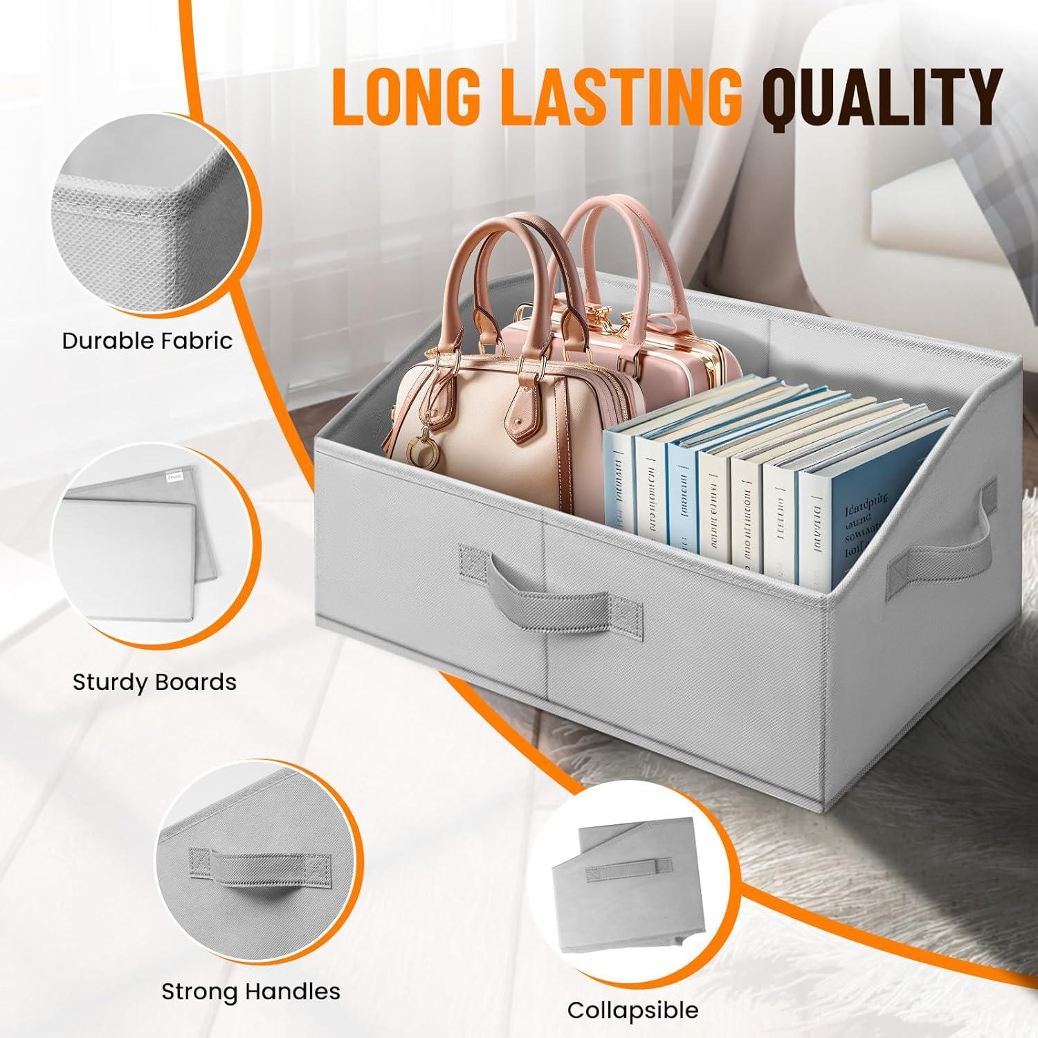 Organizadores de Closet Extra Grande Criusia 4 Paquete Gris