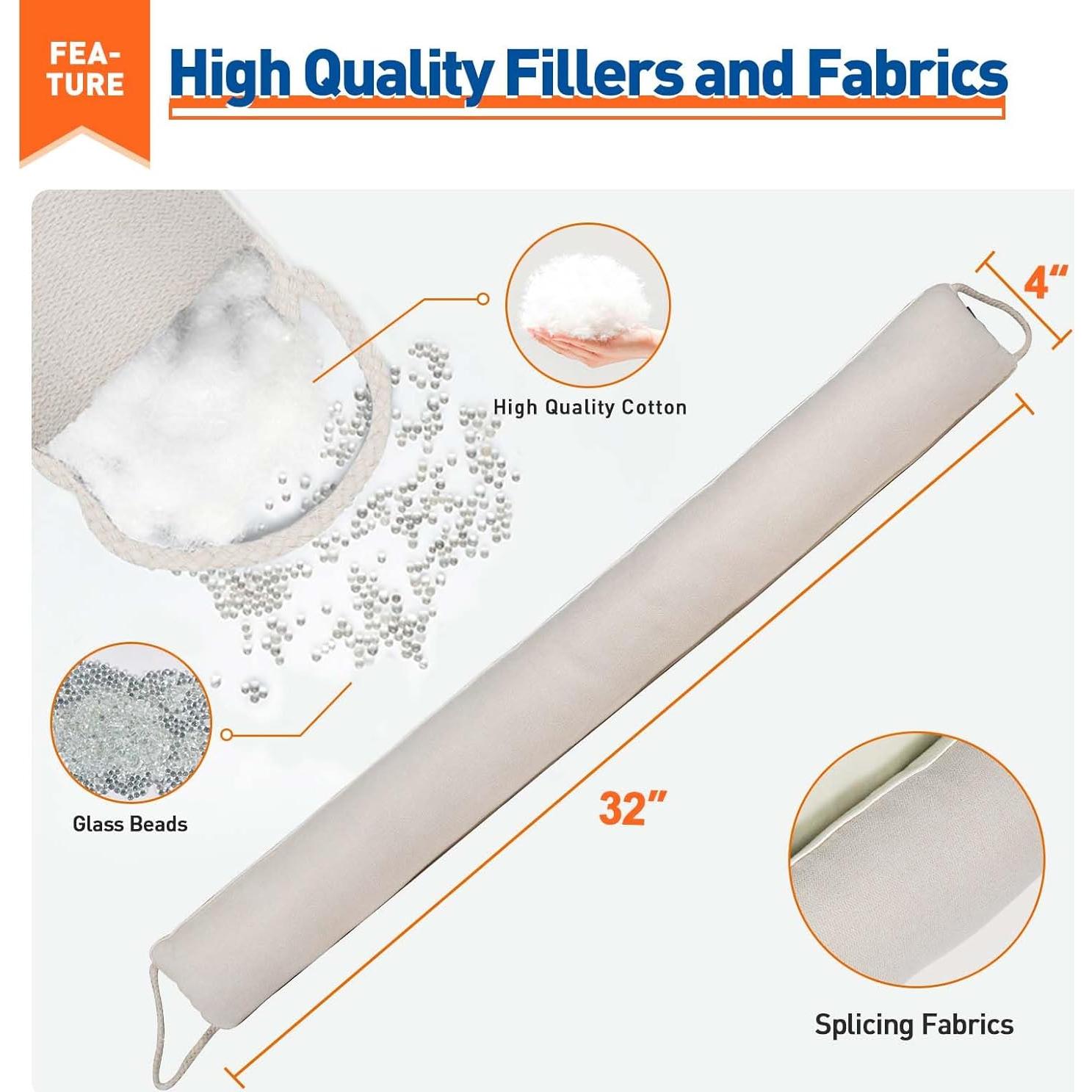 Detenedor de Corrientes de Aire MAGZO 81 cm Beige Aislante Acústico