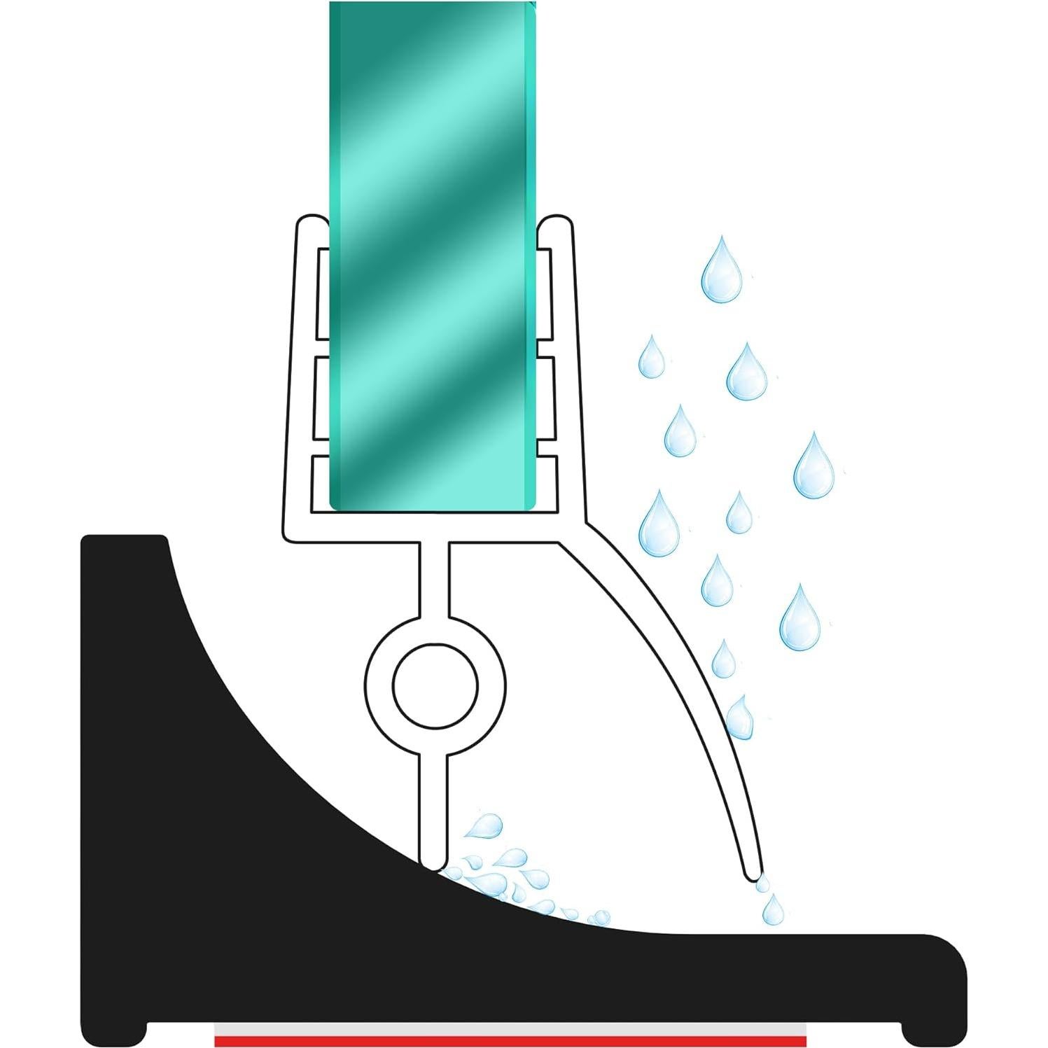 Umbral de Ducha 100 cm Zehiels Barrera Silicona Autoadhesiva