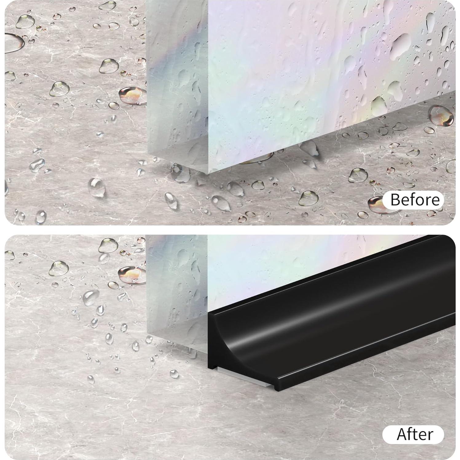 Umbral de Ducha 100 cm Zehiels Barrera Silicona Autoadhesiva