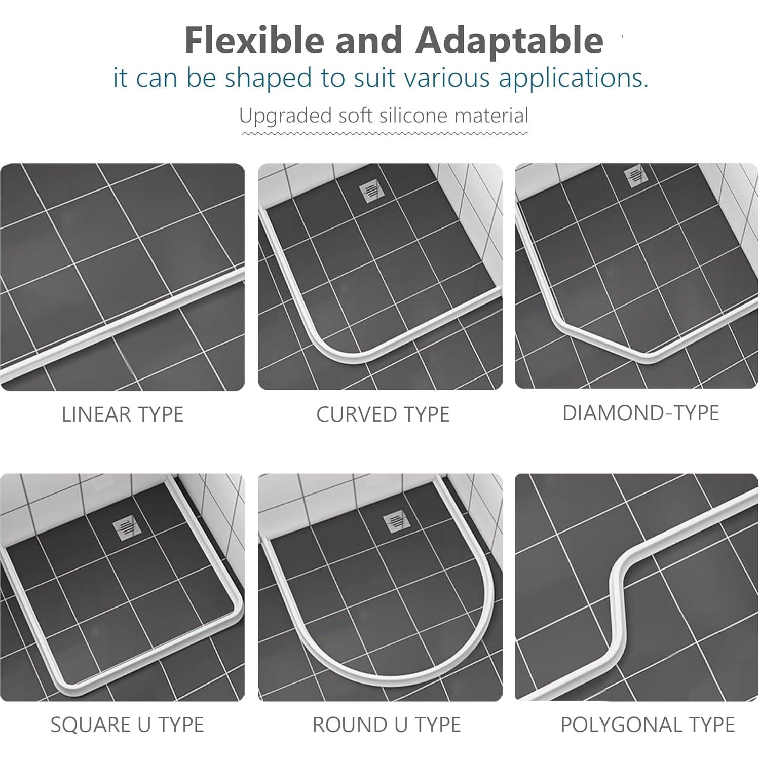 Umbral de Ducha 100 cm Zehiels Barrera Silicona Autoadhesiva
