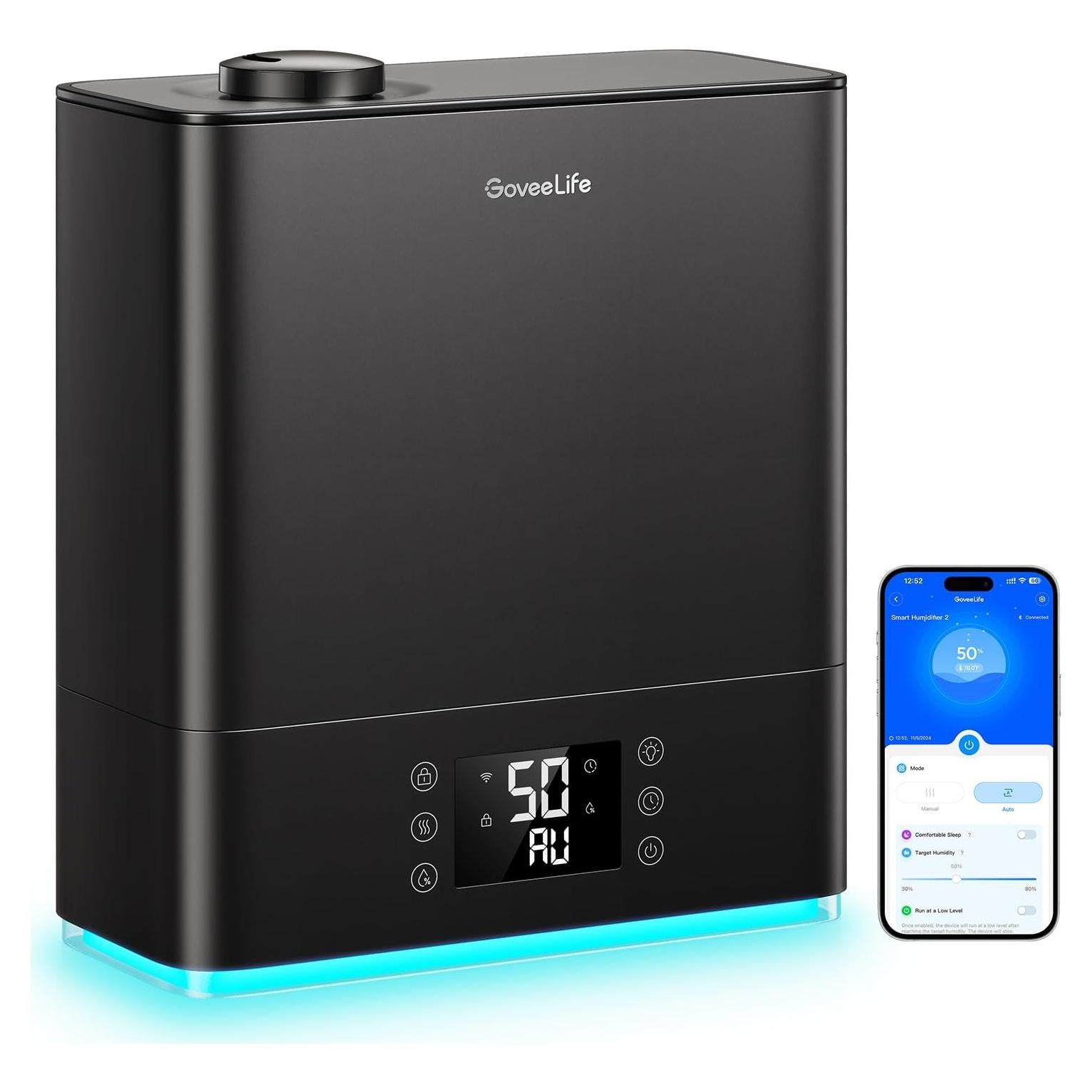 Humidificador Inteligente GoveeLife 6L con Control App y Luz RGB