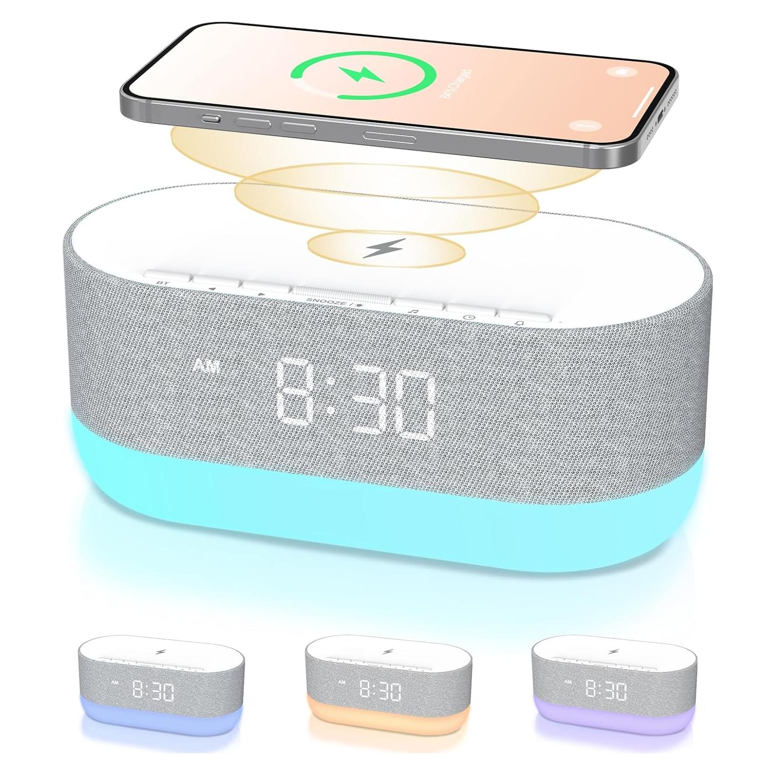 Reloj Despertador 3 en 1 HOUSBAY con Cargador Inalámbrico