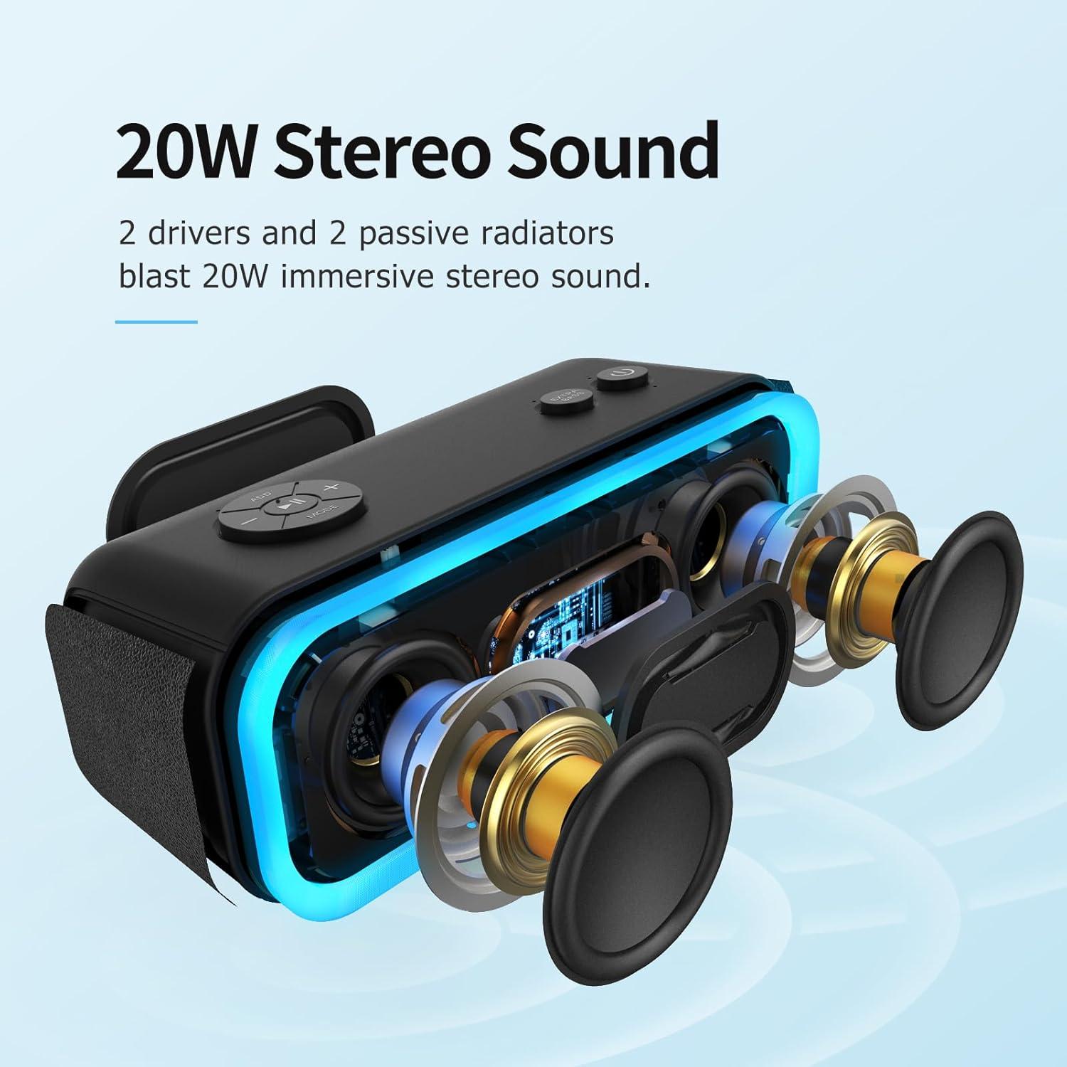 Altavoz Bluetooth DOSS SoundBox Pro 20W Impermeable IPX6