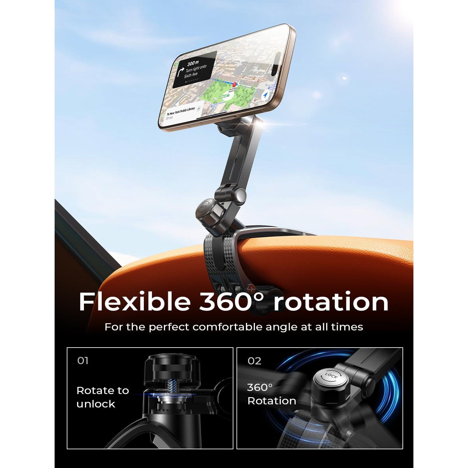 Soporte para Auto LISEN MagSafe 360° Ajustable Negro